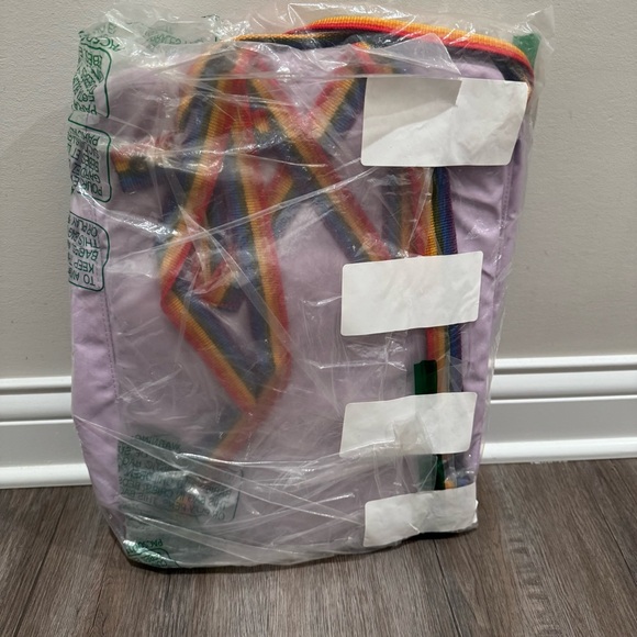 Fjallraven Kanken Pastel Lavender Rainbow Pattern Backpack - Picture 4 of 6